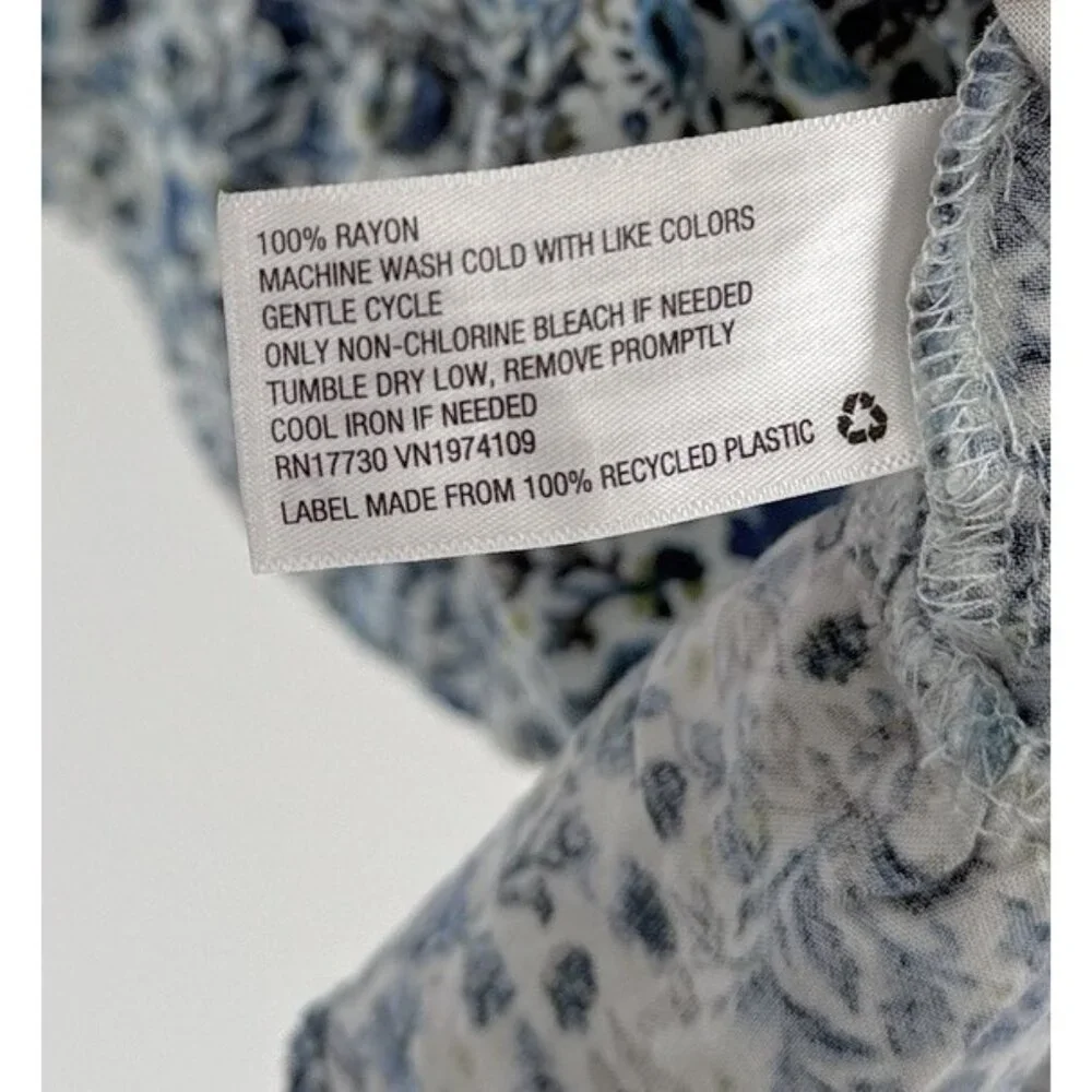 Wild Fable Off The Shoulder Floral Puff Sleeve Blue Mini Dress Sz S‎ Cottagecore - Picture 7 of 11